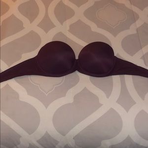 PINK Strapless Maroon Slight Push Up Bra